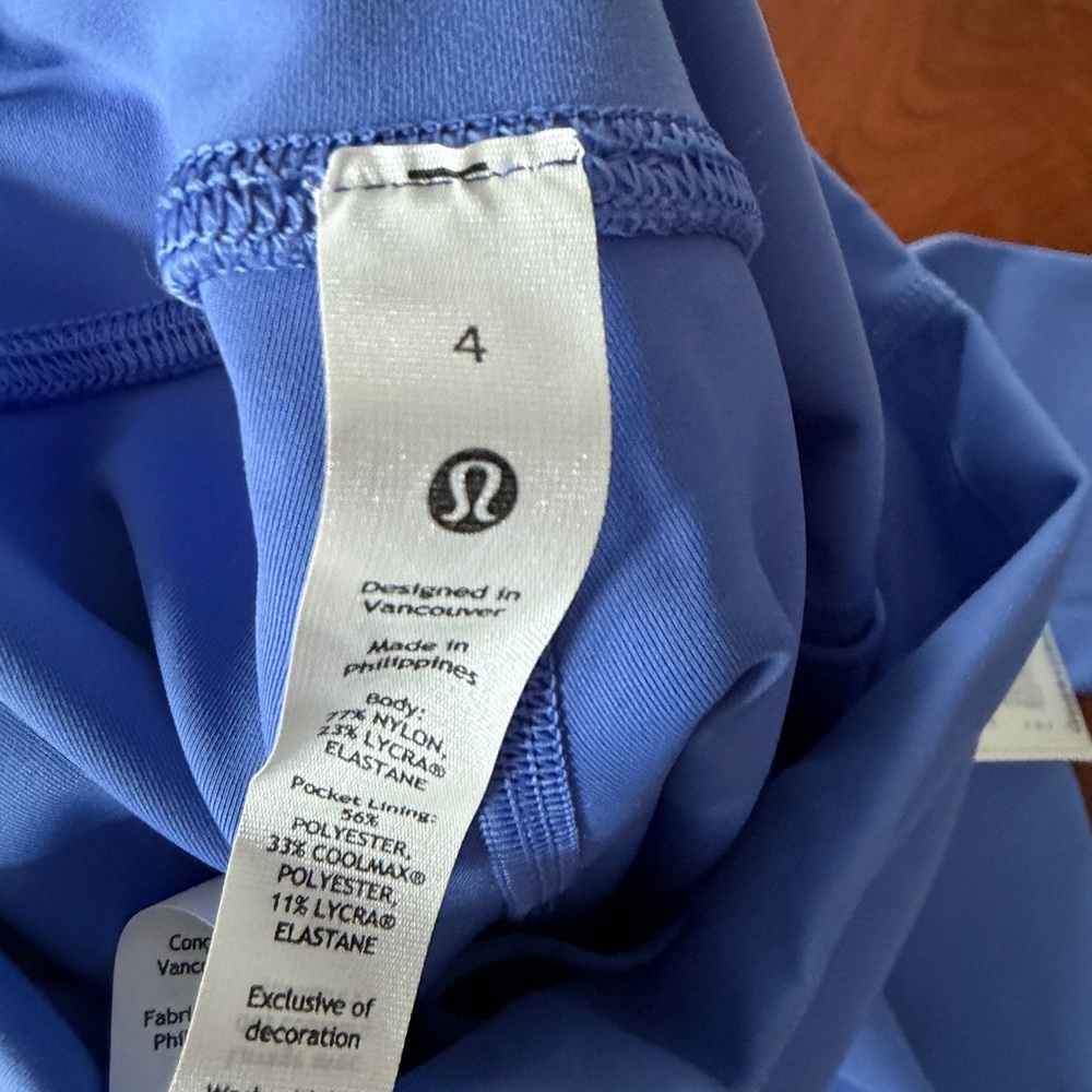 Lululemon Wunder Train HR Crop 23" wild indigo size 4 NWT - Picture 4 of 7